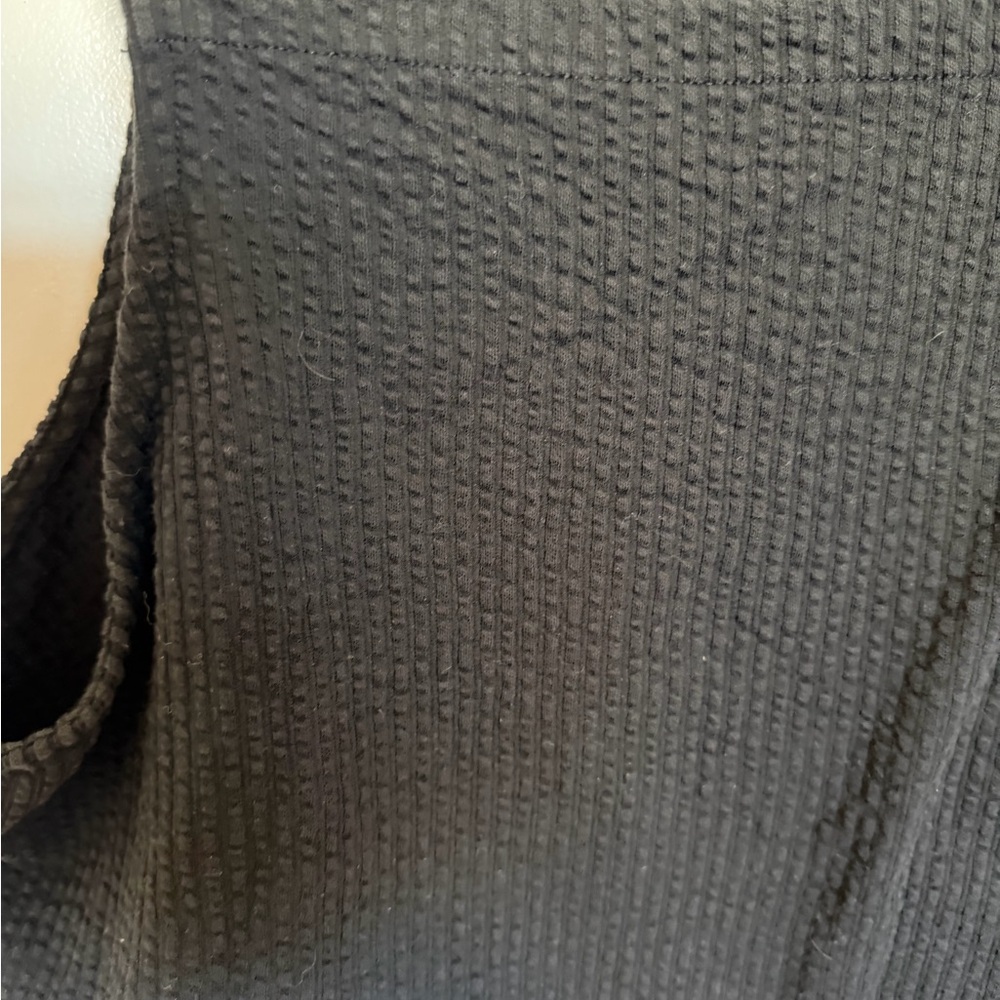 Madewell Black Ribbed Square-Neck Camisole - Picture 3 of 3